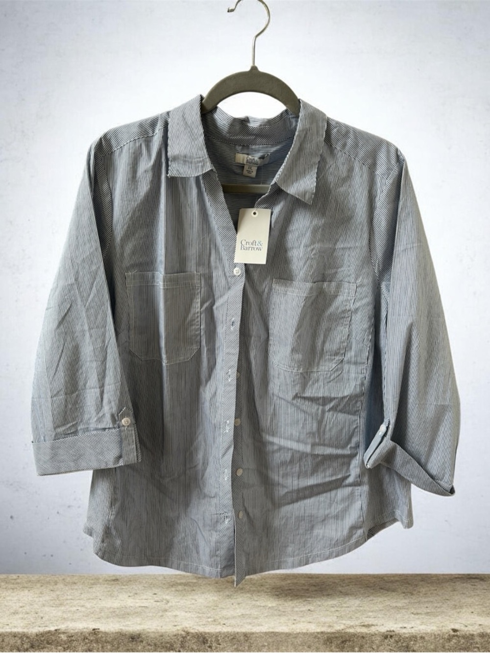 Croft & Barrow Blue Stripe Shirt